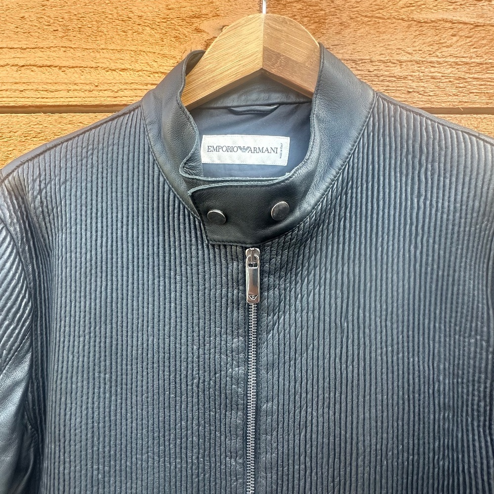 VINTAGE 2005 Emporio Armani Textured Black Jacket size 42